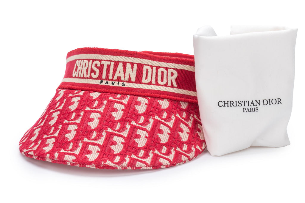 Christian Dior Oblique Visor Red New