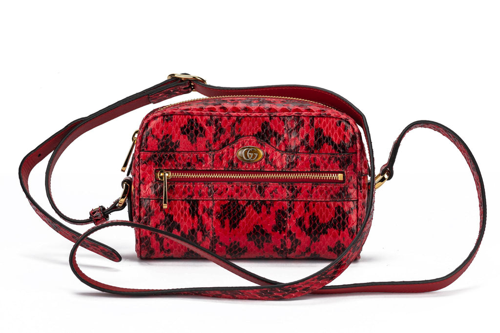 Gucci NIB Red Water snake Crossbody