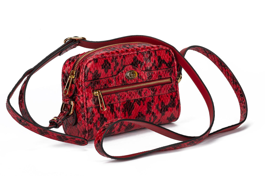 Gucci NIB Red Water snake Crossbody