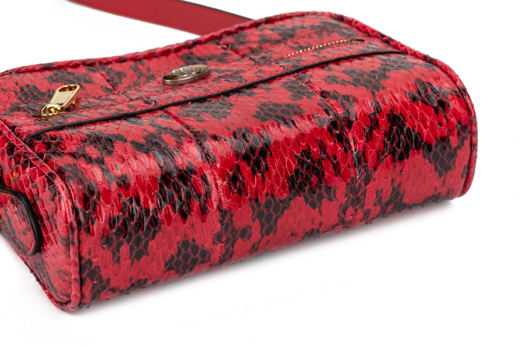 Gucci NIB Red Water snake Crossbody