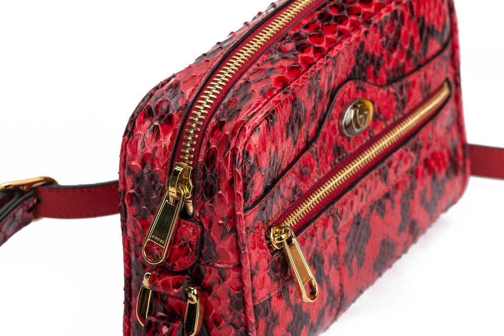 Gucci NIB Red Water snake Crossbody
