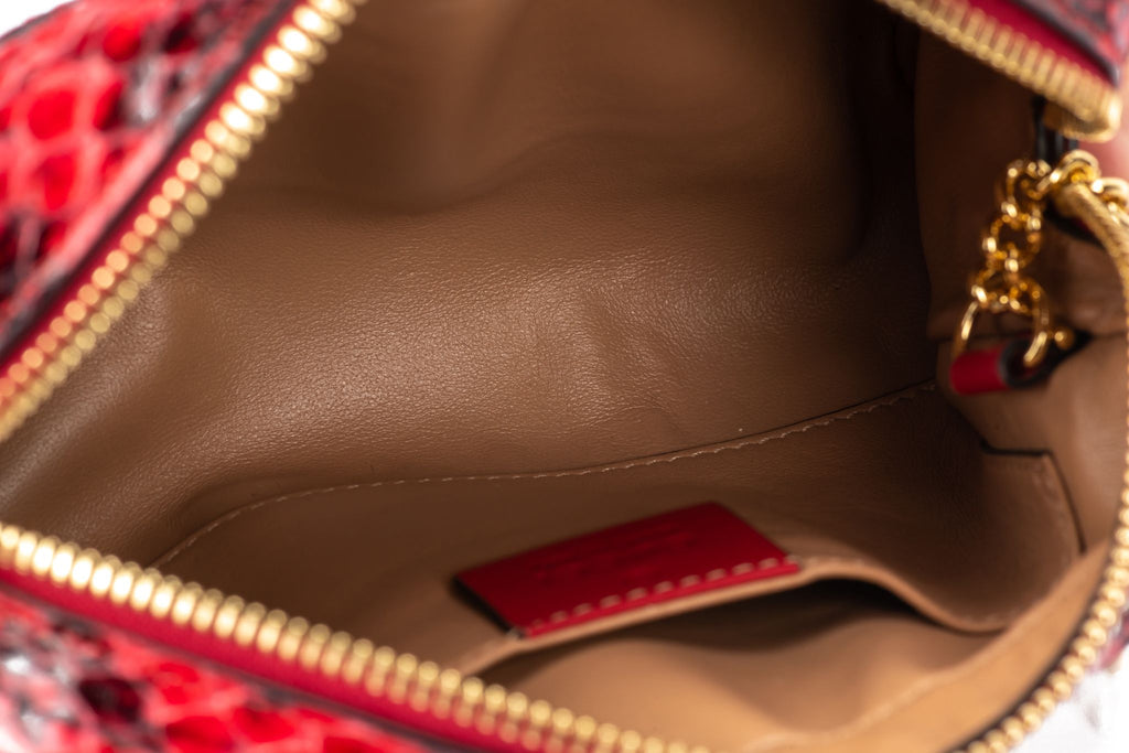 Gucci NIB Red Water snake Crossbody