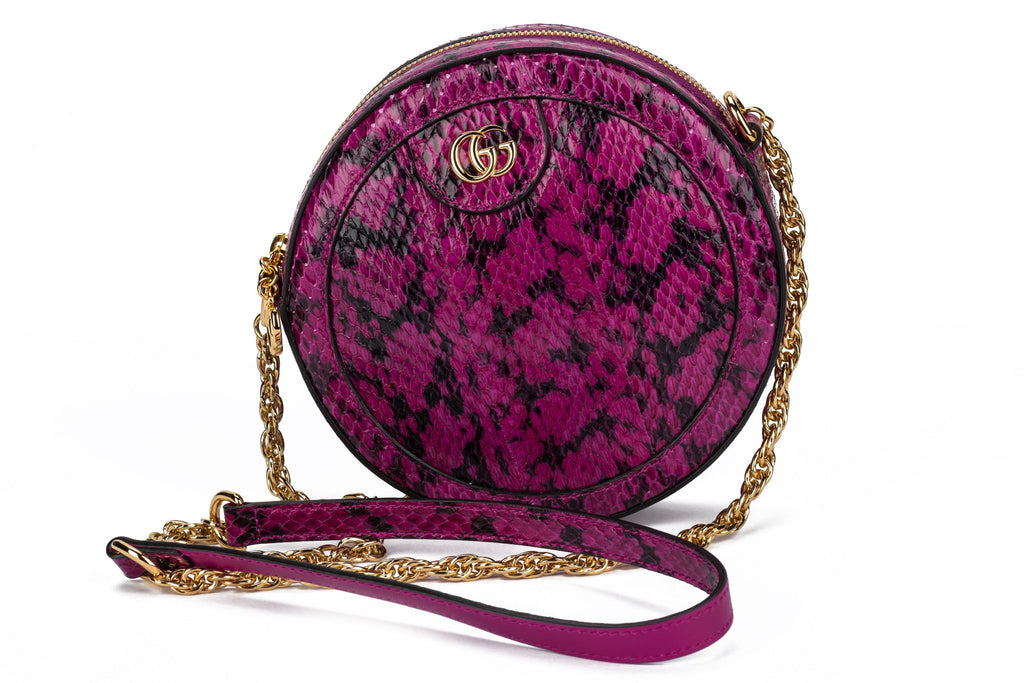 GUCCI Ophidia Watersnake Mini Round Bag