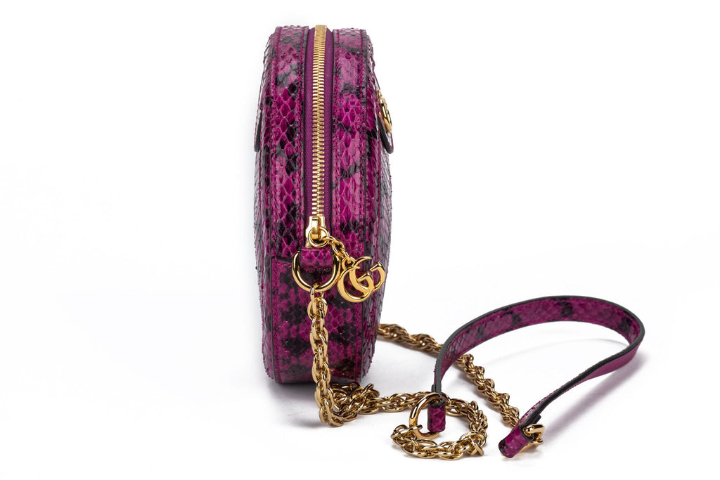 GUCCI Ophidia Watersnake Mini Round Bag