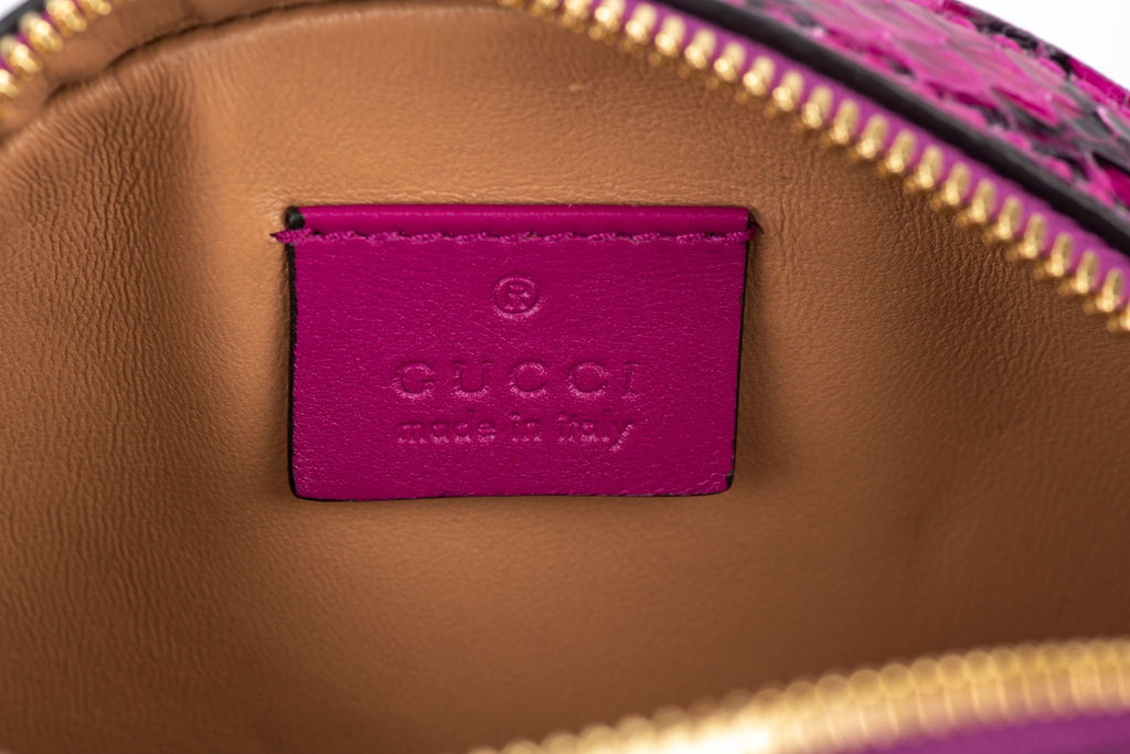 GUCCI Ophidia Watersnake Mini Round Bag