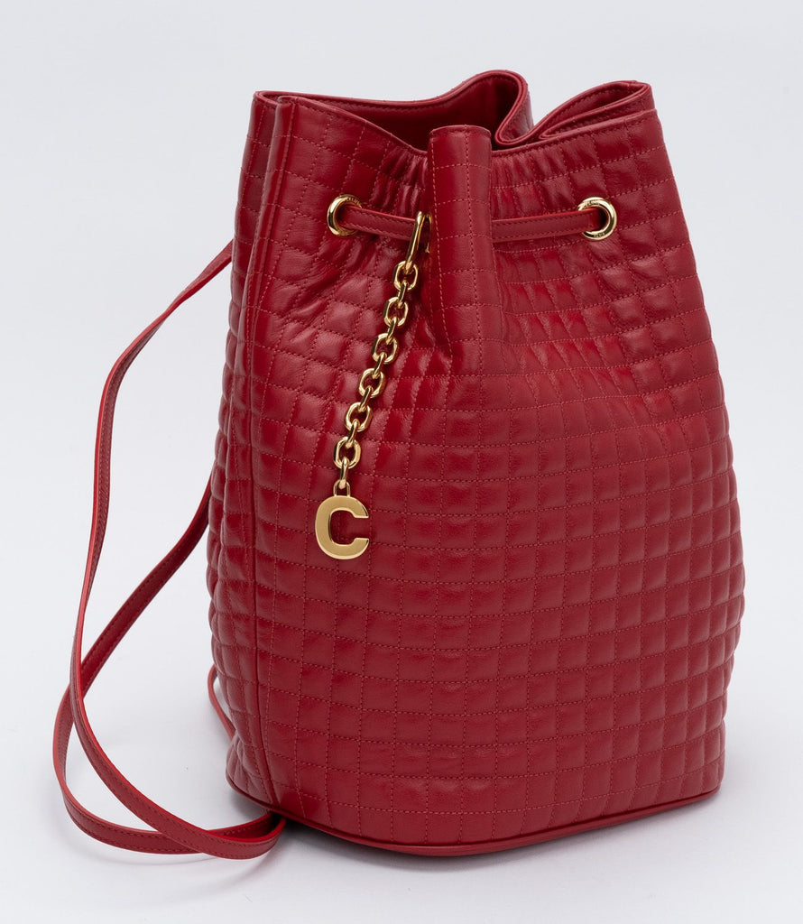 Celine New Red Leather Backpack