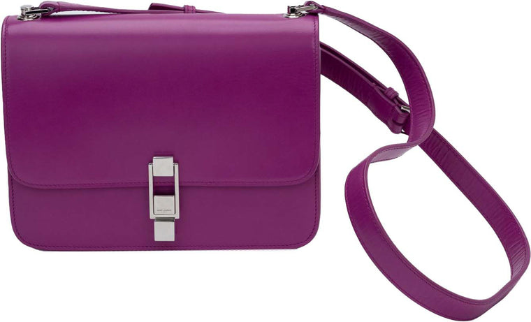 Ysl New Magenta Calfskin Shoulder Bag