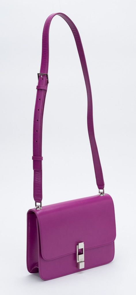 Ysl New Magenta Calfskin Shoulder Bag
