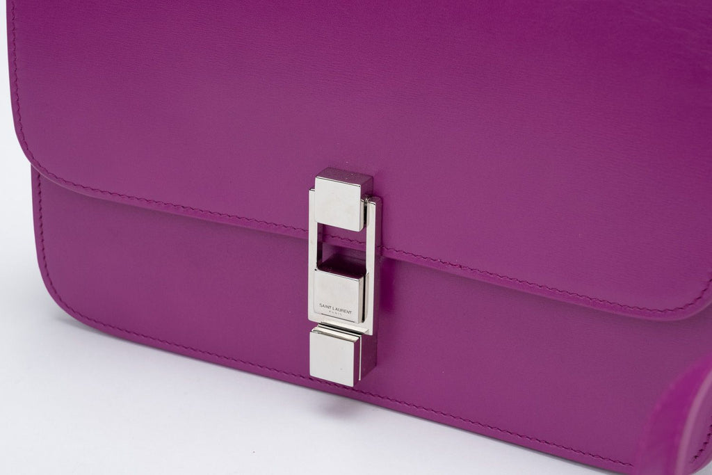 Ysl New Magenta Calfskin Shoulder Bag