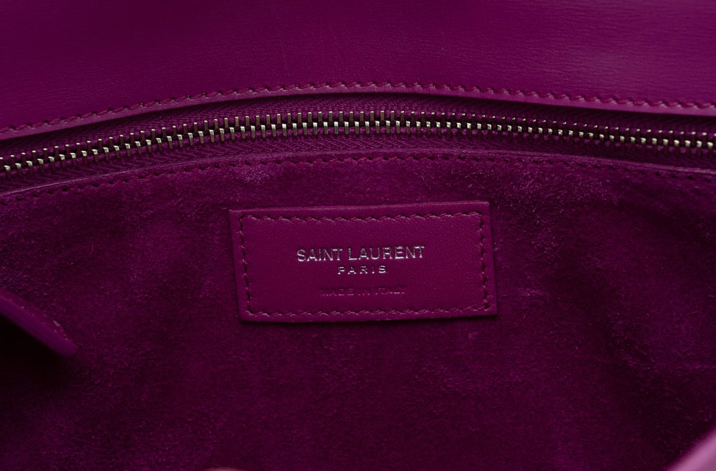 Ysl New Magenta Calfskin Shoulder Bag