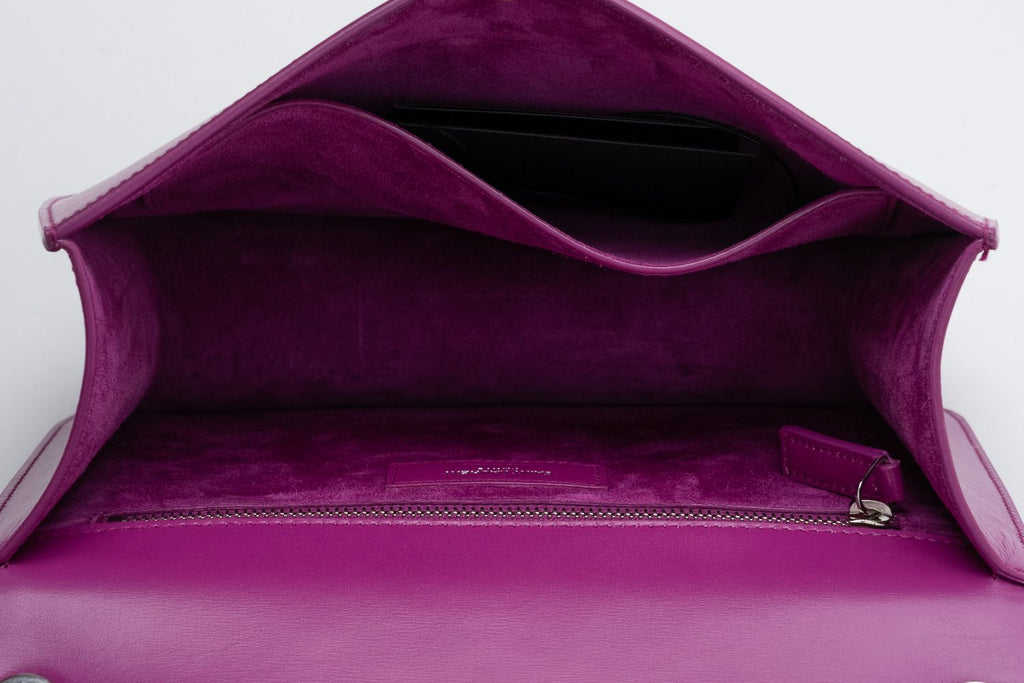 Ysl New Magenta Calfskin Shoulder Bag