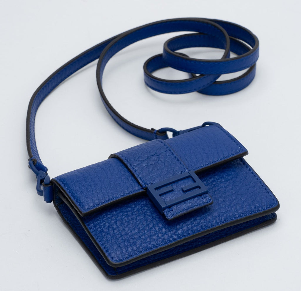 Fendi NIB Electric Blue Micro Baguette