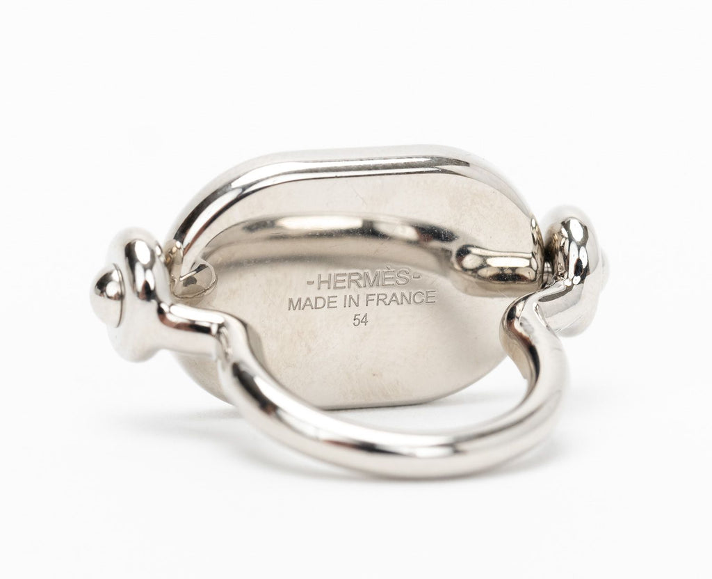 Hermes Sterling Silver Palladium Ring