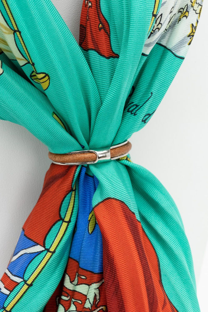 Hermes Scarf Ring Silver