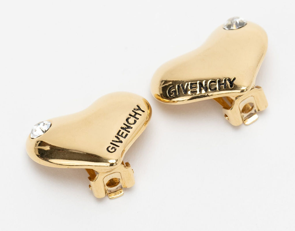 Givenchy 80s Heart Clip Ons Gold