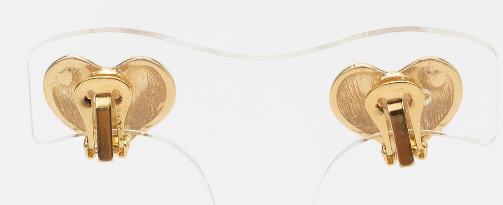 Givenchy 80s Heart Clip Ons Gold