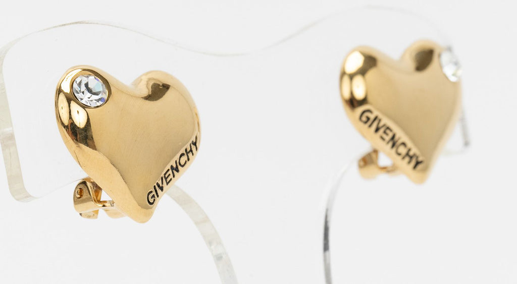 Givenchy 80s Heart Clip Ons Gold