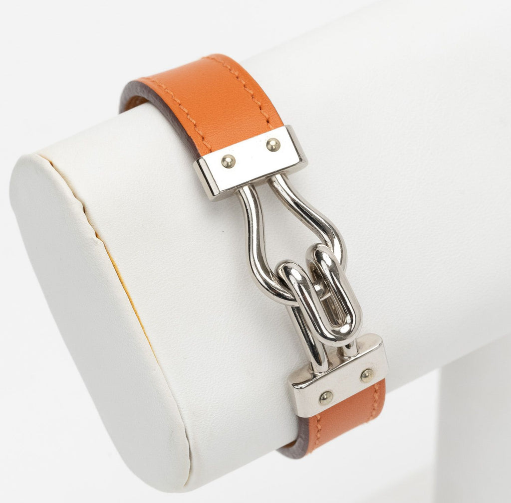Hermes 2007 Hook Orange Swift Bracelet