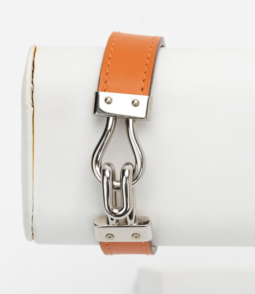 Hermes 2007 Hook Orange Swift Bracelet