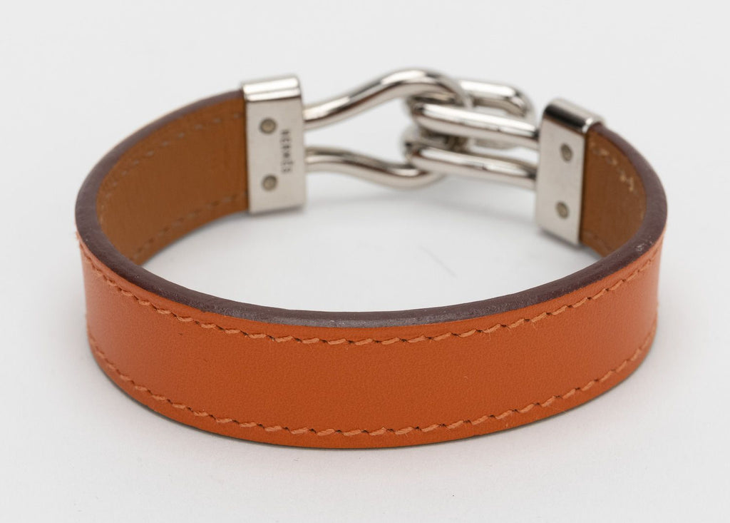 Hermes 2007 Hook Orange Swift Bracelet