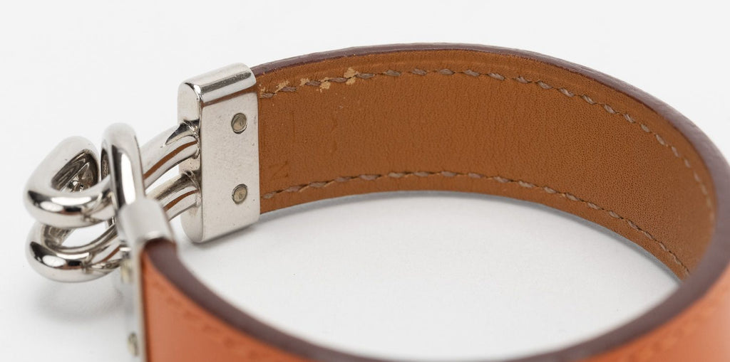 Hermes 2007 Hook Orange Swift Bracelet