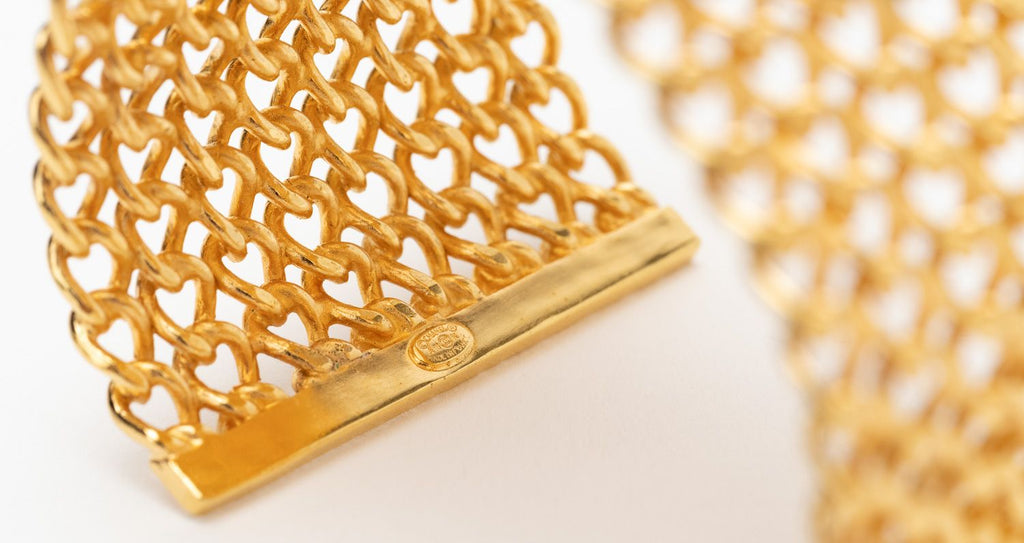 Chanel Gold Tone "Chain" Cuff