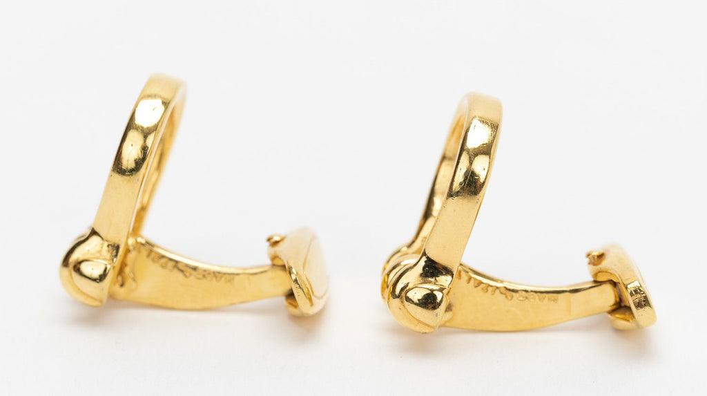 Celine Gold Plated Cufflinks Horse Bit