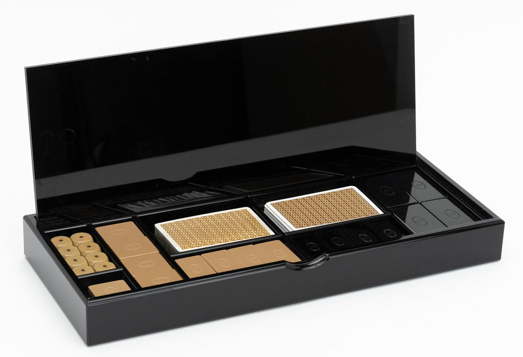 Fendi Vintage Black Lucite Poker Set