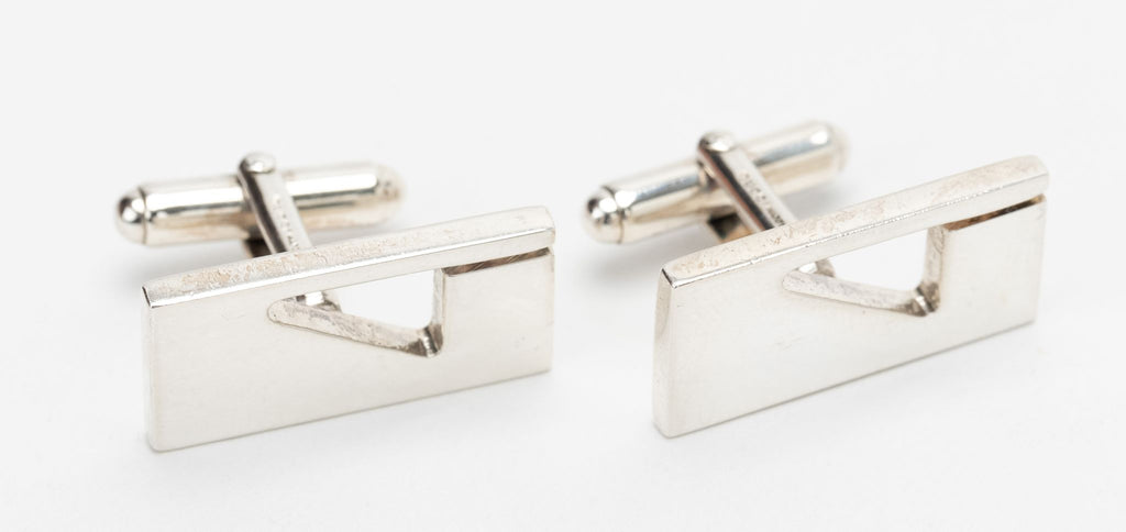 Gucci Logo Cufflinks Sterling Silver
