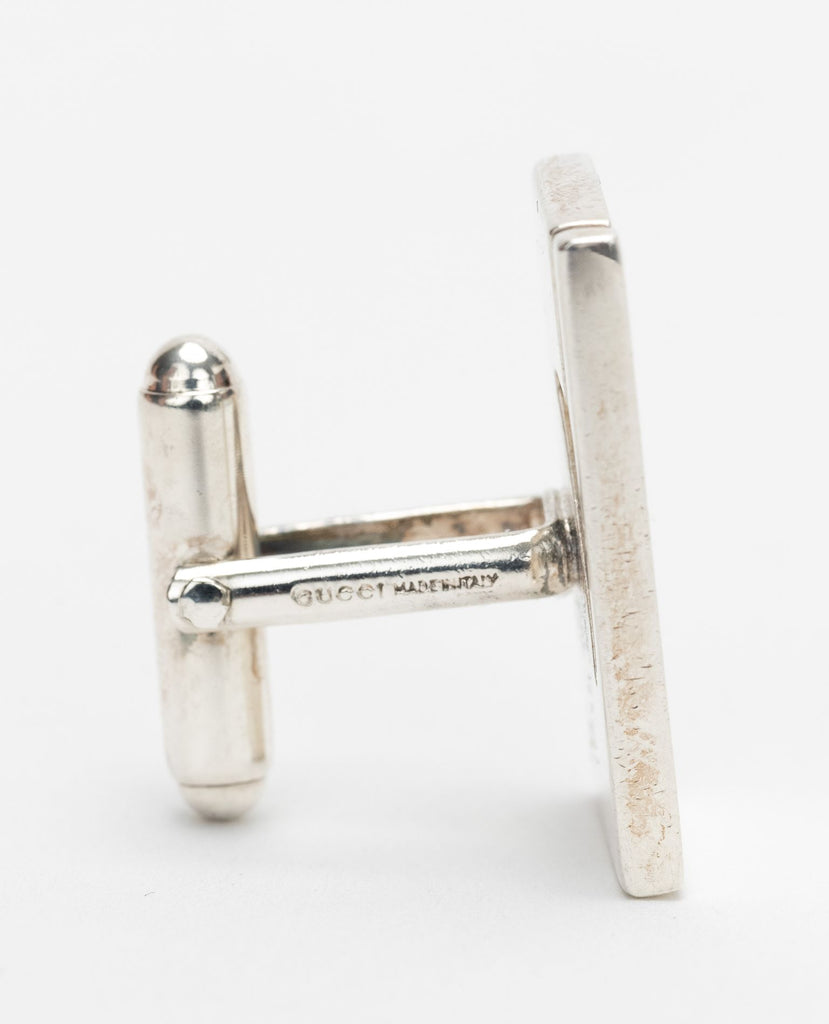 Gucci Logo Cufflinks Sterling Silver