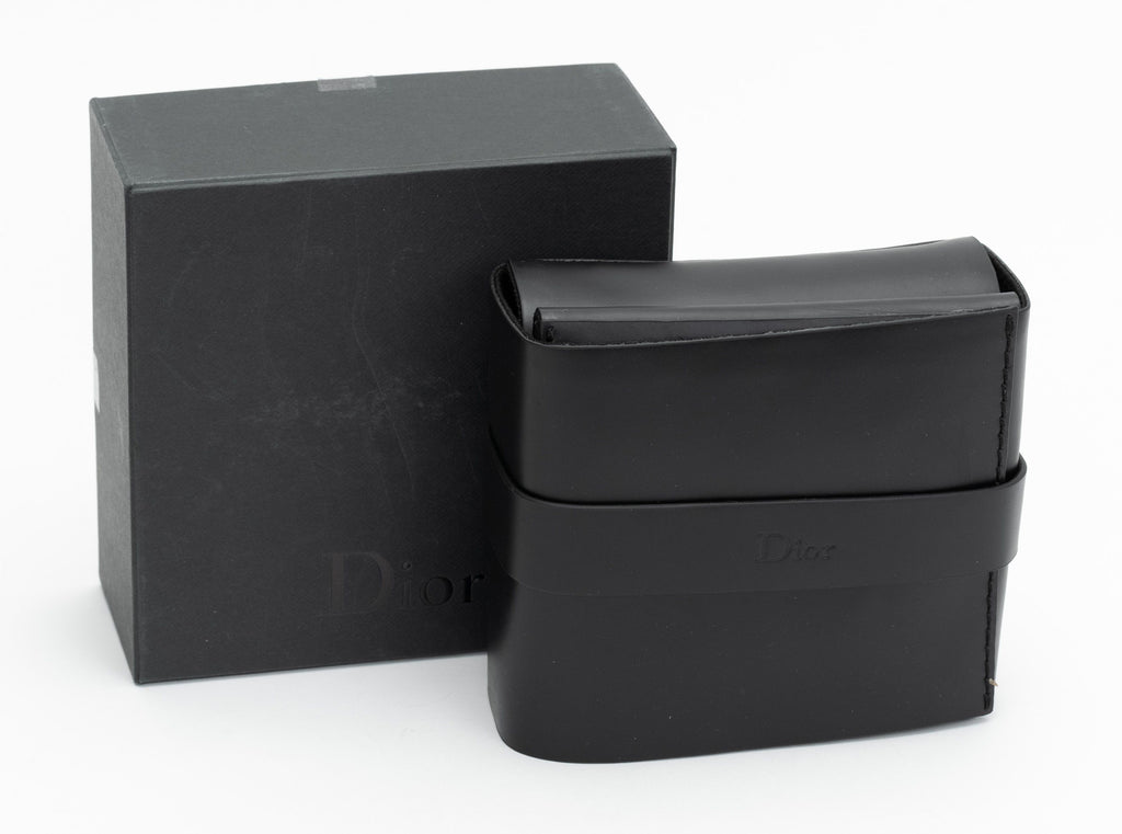 Dior NIB Black Leather Travel Shoe Kit