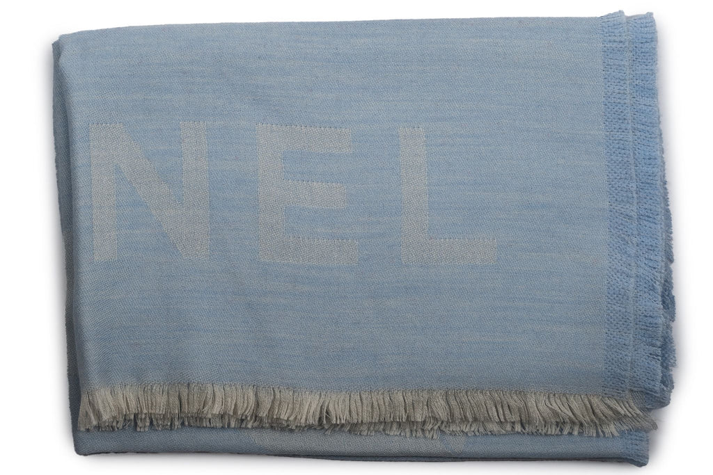 Chanel New Cashmere Shawl Celeste