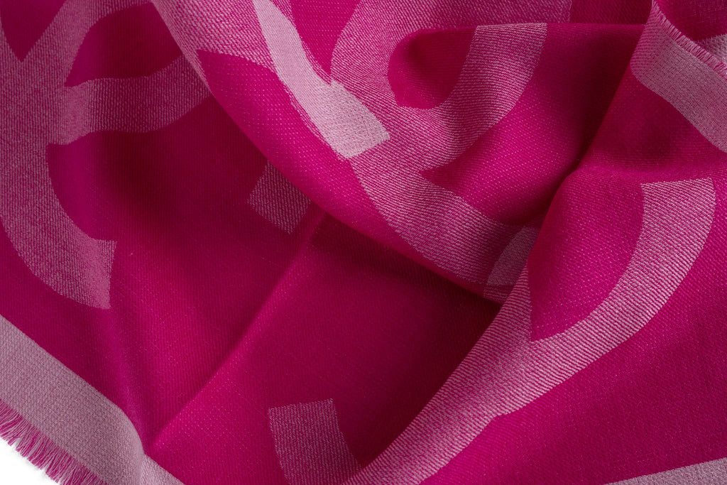 Chanel New Cashmere Shawl Fuchsia