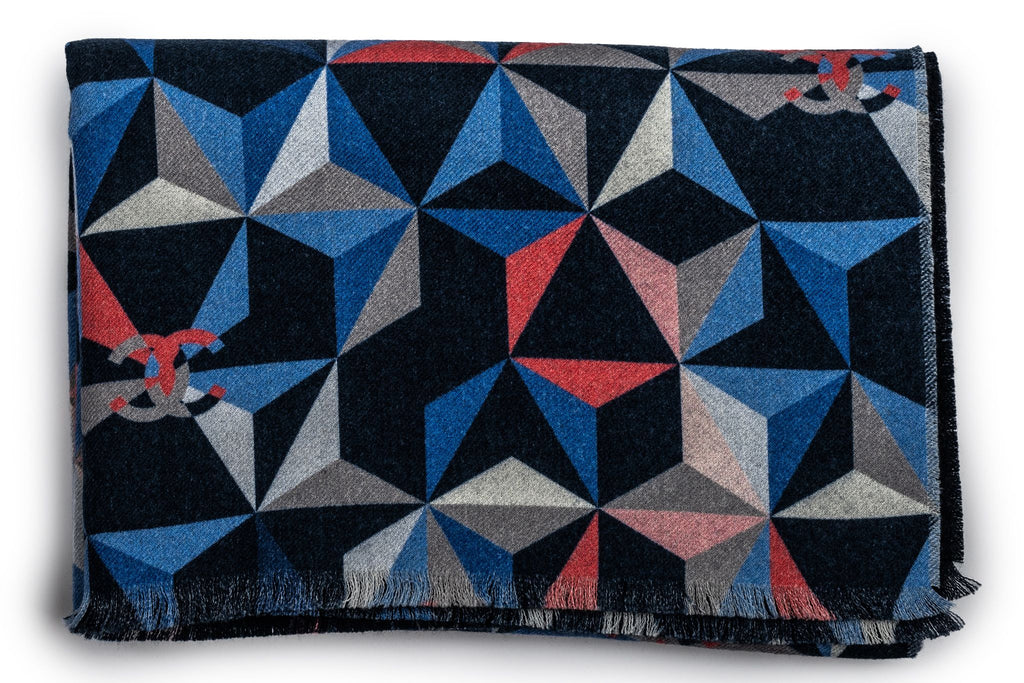 Chanel New Cashmere Shawl Geometric