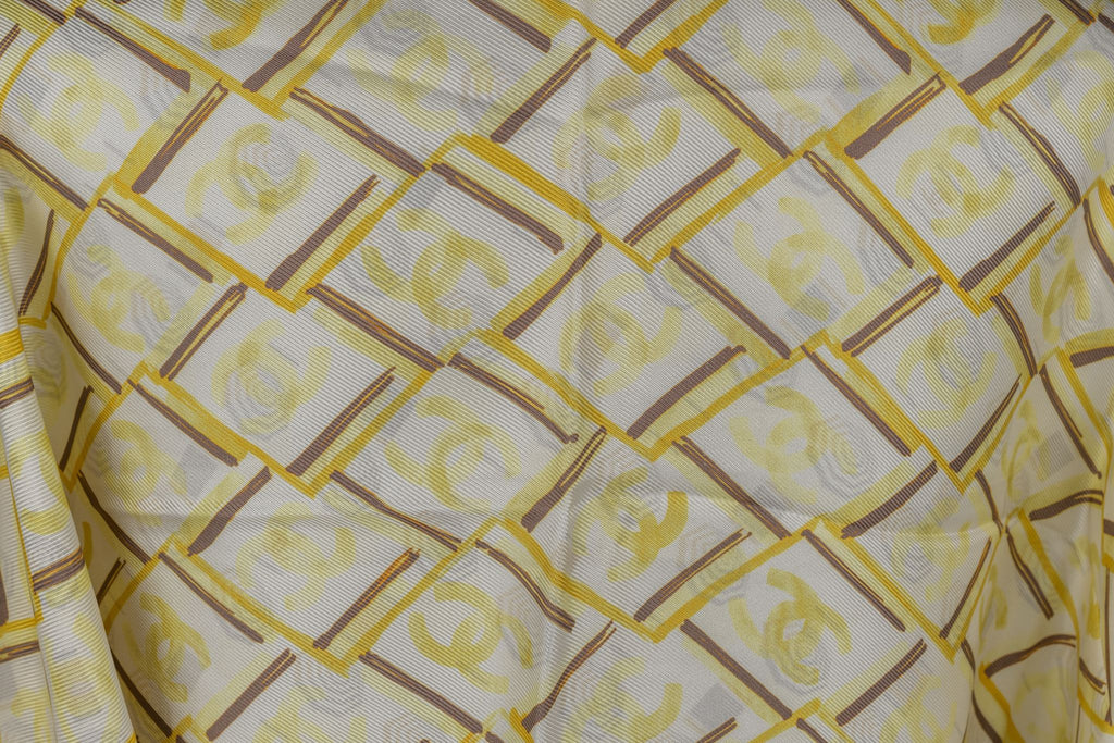 Chanel New Beach Silk Shawl Yellow