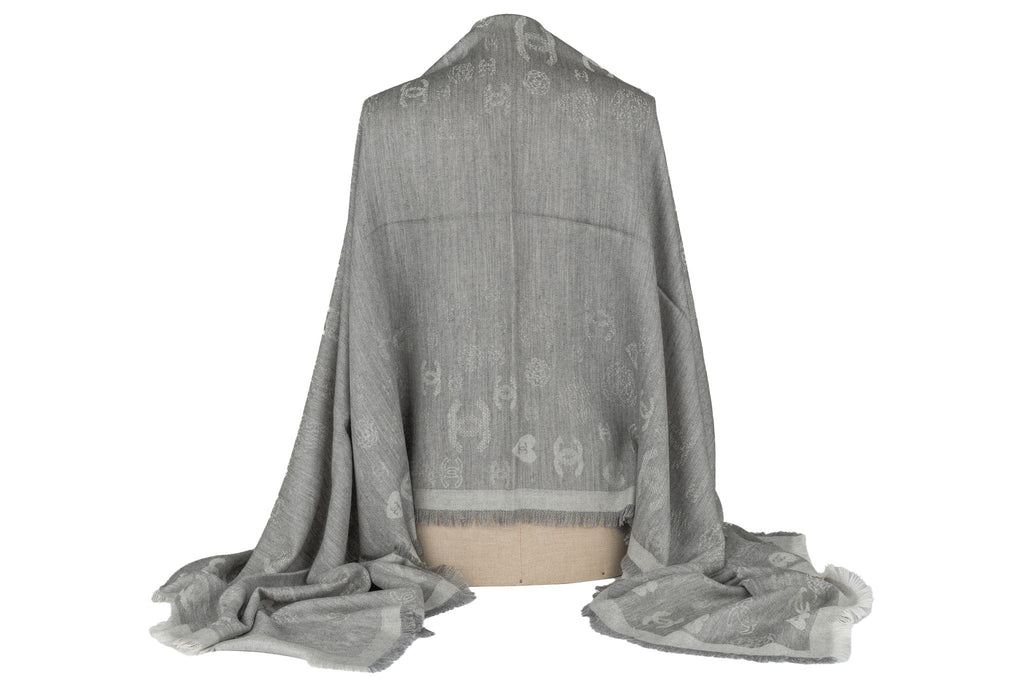 Chanel New Cashmere Shawl Grey