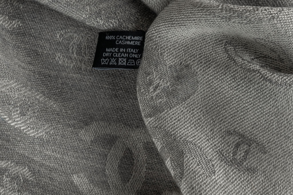Chanel New Cashmere Shawl Grey