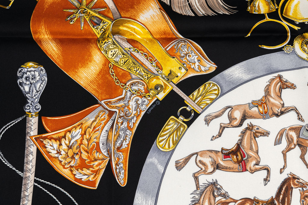 Hermes Carre Caval Cades Silk Scarf NIB