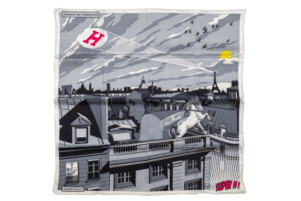 Hermès "Minuit au Faubourg" Silk Scarf