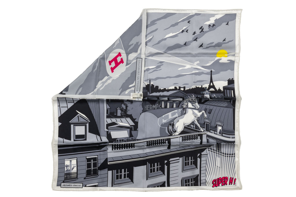 Hermès "Minuit au Faubourg" Silk Scarf