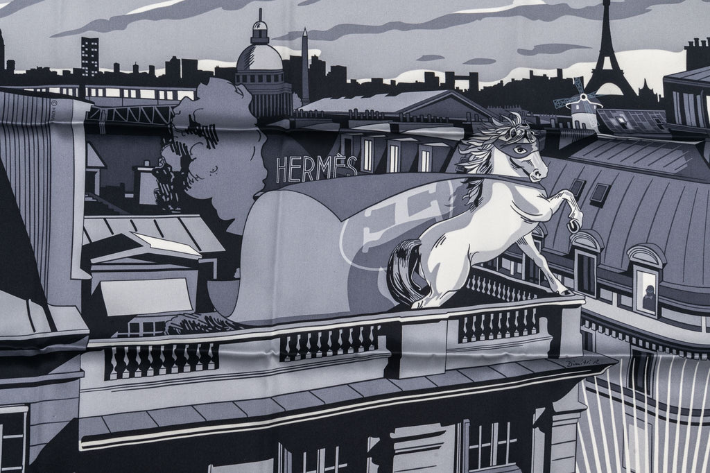 Hermès "Minuit au Faubourg" Silk Scarf