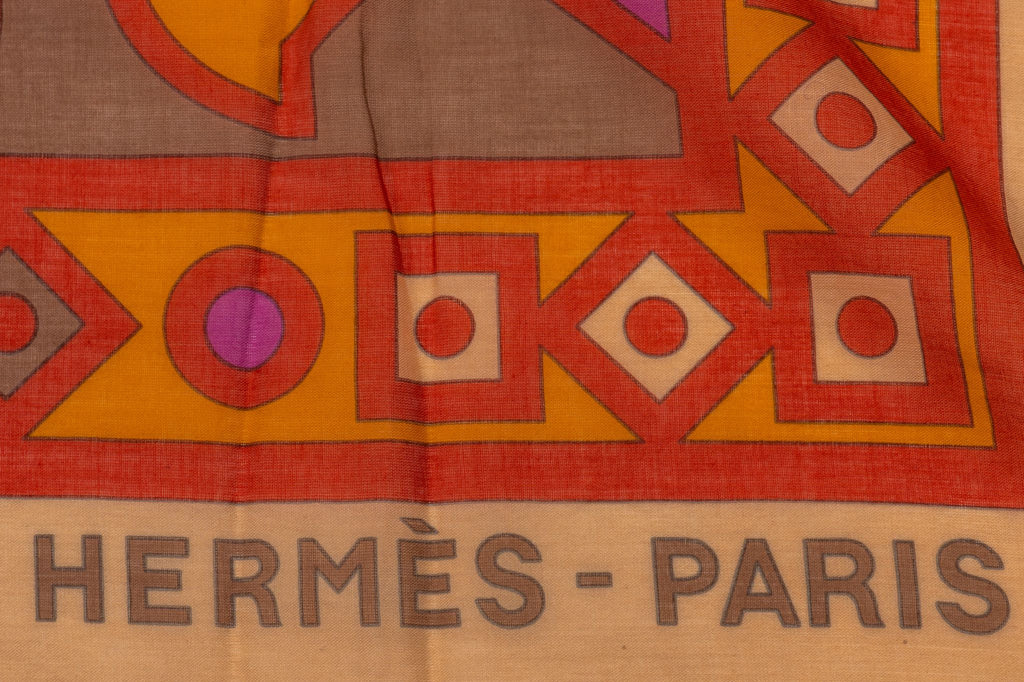 Hermès Multicolor Cotton Silk Sarong