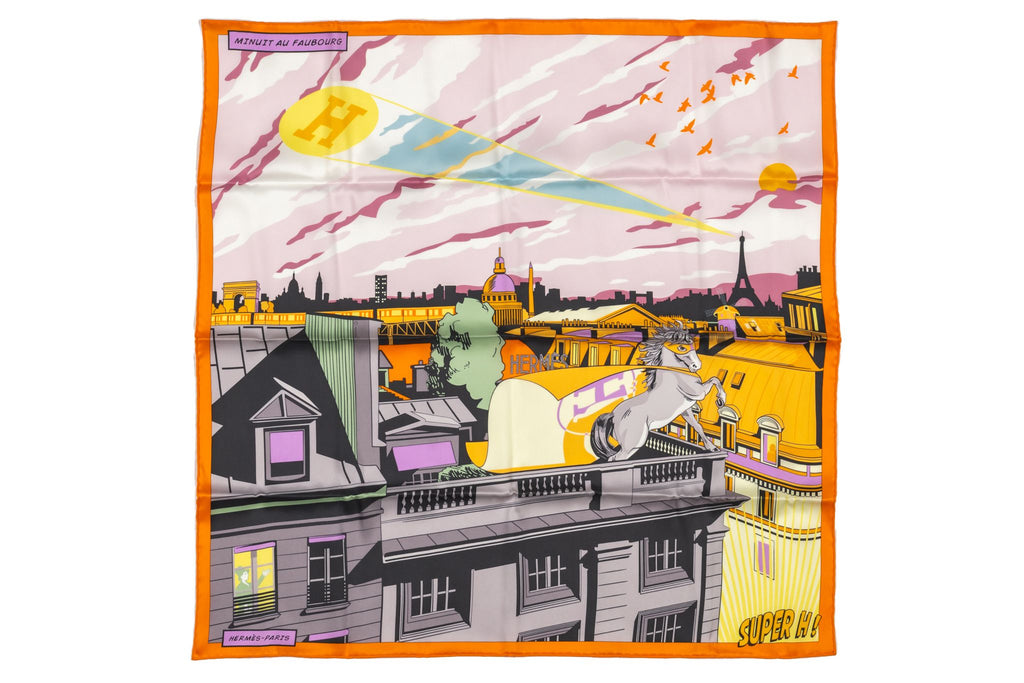 Hermès "Minuit au Faubourg" Silk Scarf