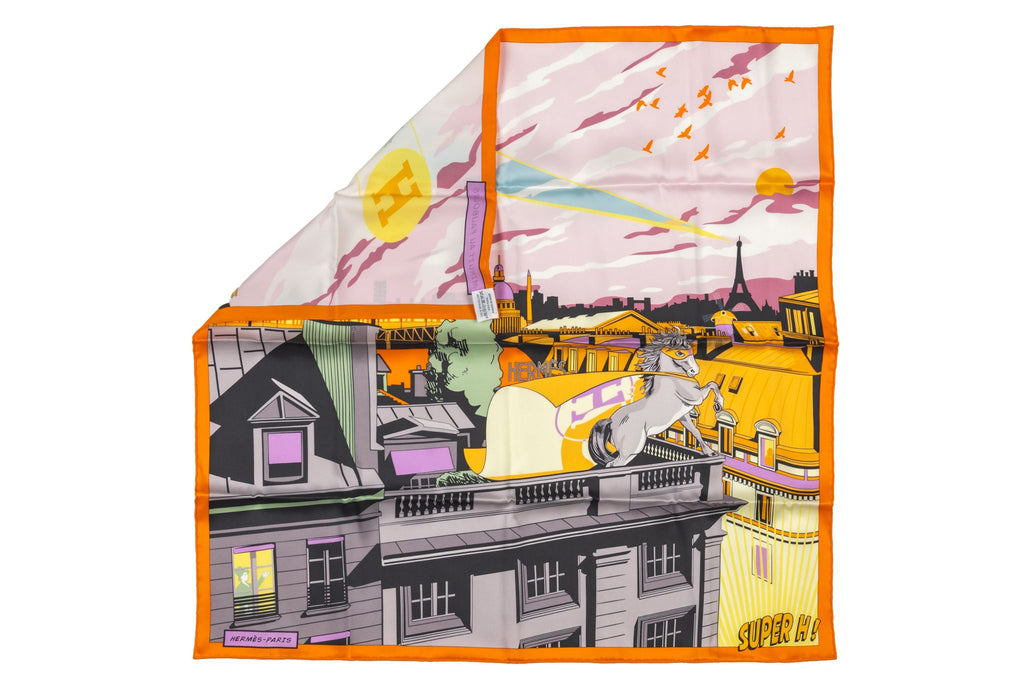 Hermès "Minuit au Faubourg" Silk Scarf