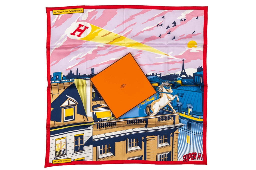 Hermès  "Minuit au Faubourg" Silk Scarf