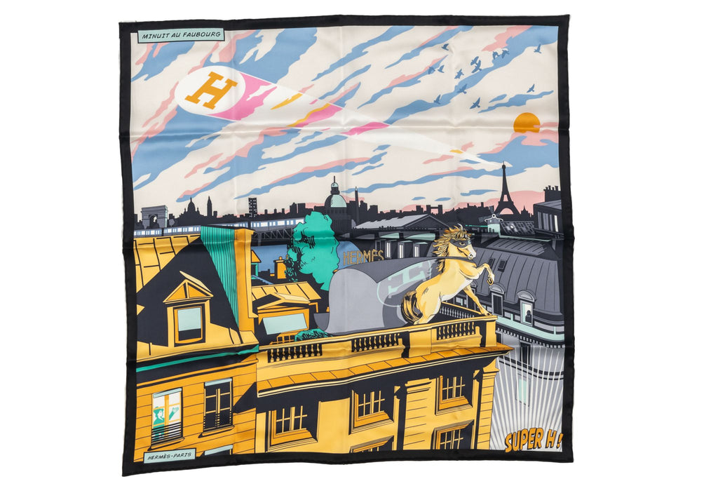 Hermès "Minuit au Faubourg" Silk Scarf