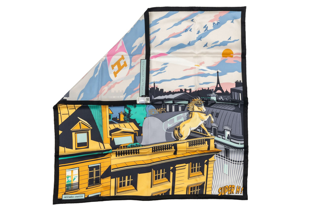 Hermès "Minuit au Faubourg" Silk Scarf