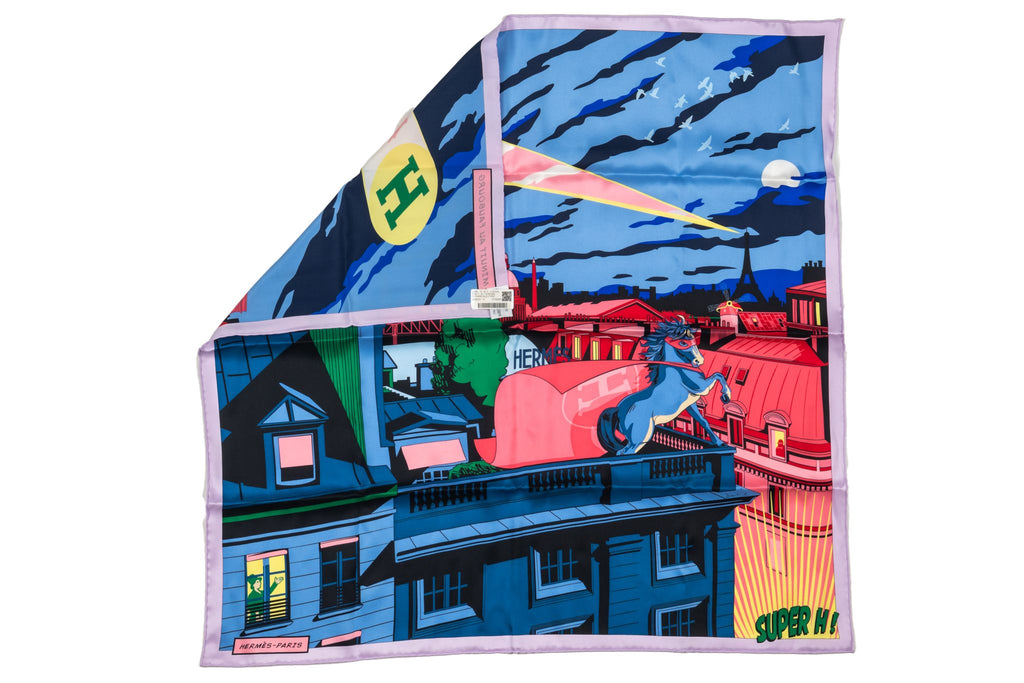 Hermès "Minuit au Faubourg" Silk Scarf