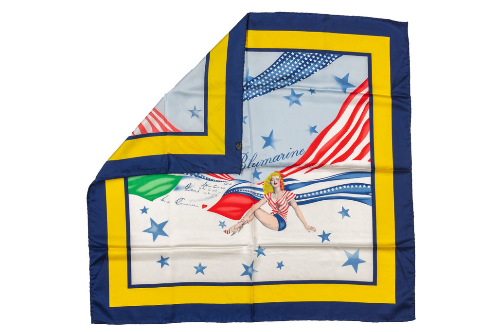 Blumarine Vintage Italy Silk Scarf