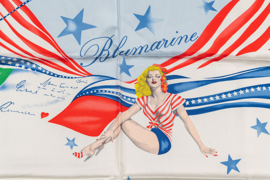 Blumarine Vintage Italy Silk Scarf